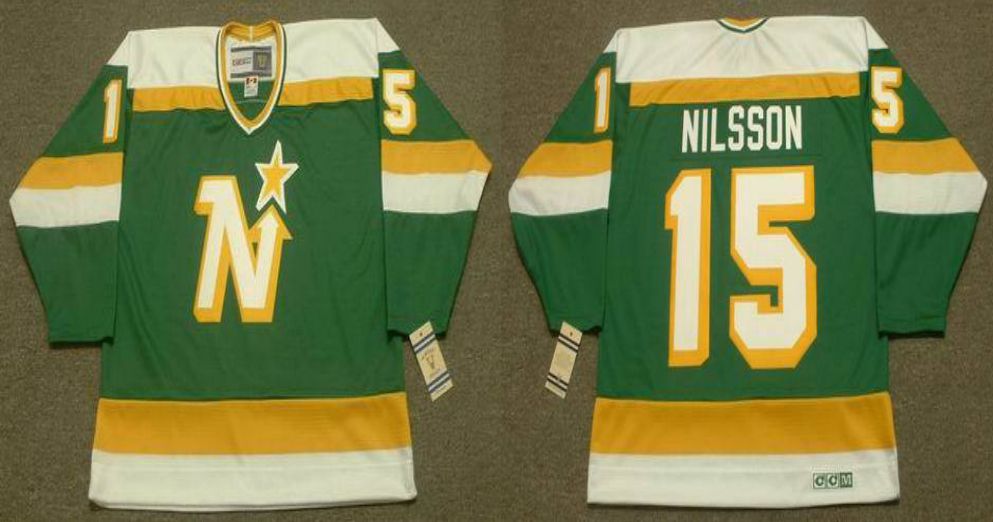 2019 Men Dallas Stars 15 Nilsson Green CCM NHL jerseys
